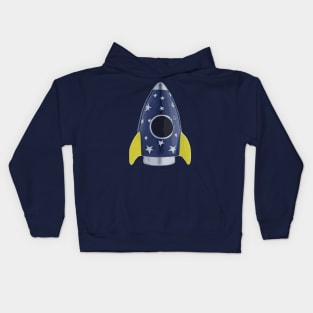 Space Rocket, Retro Kids Hoodie